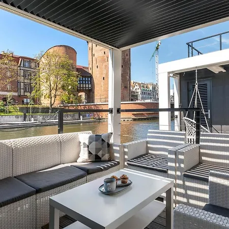 Domy Na Wodzie - La Mare Motlava Houseboats With Sauna By Downtown Apartments Gdansk Exterior photo