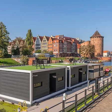 Domy Na Wodzie - La Mare Motlava Houseboats With Sauna By Downtown Apartments Gdansk Exterior photo