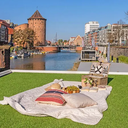 Domy Na Wodzie - La Mare Motlava Houseboats With Sauna By Downtown Apartments Gdansk Exterior photo