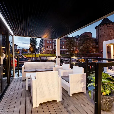 Domy Na Wodzie - La Mare Motlava Houseboats With Sauna By Downtown Apartments Gdansk Exterior photo