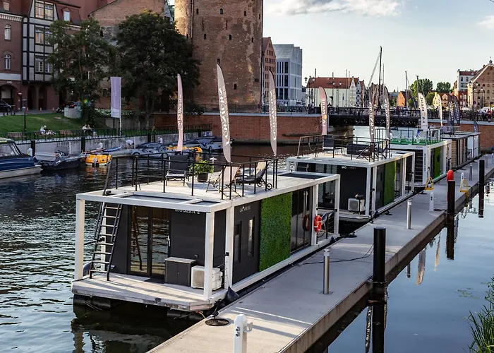 Domy Na Wodzie - La Mare Motlava Houseboats With Sauna By Downtown Apartments